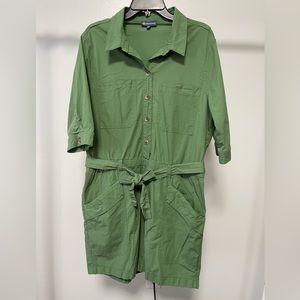 Democracy Green Romper button up